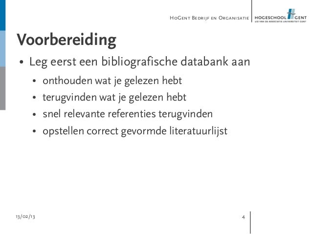 literatuurlijst maken literatuurlijst maken